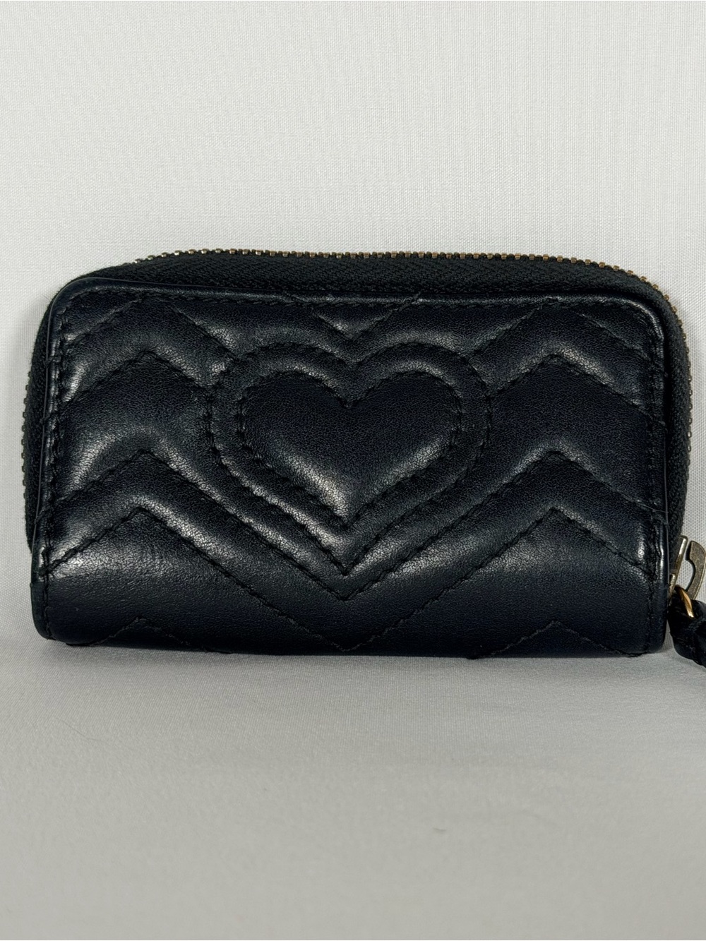 Authentic Gucci GG Leather Card Wallet Keychain - Picture 5 of 12
